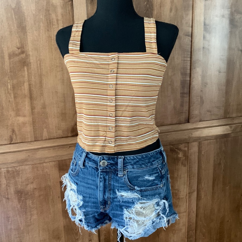 3/$30 American Eagle soft & sexy run tank crop top small
